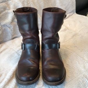 Frye engineer boots mens size 8m Made in USA motorcycle biker buckle
